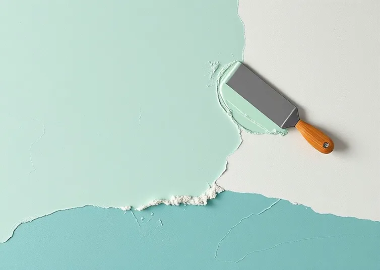 Application d'un enduit décoratif à la lisseuse sur un mur
